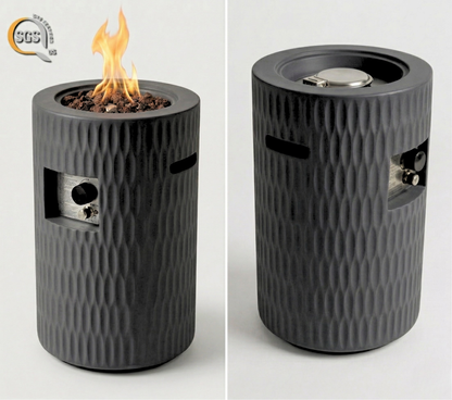 Cylindrical Propane Fire Pit