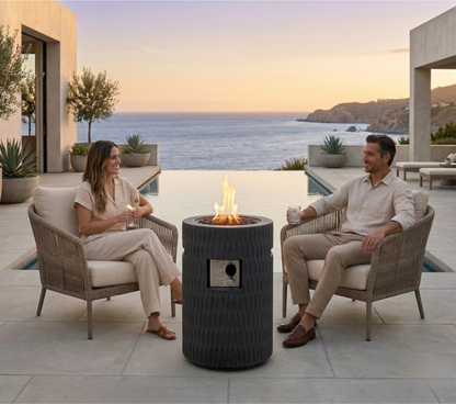 Cylindrical Propane Fire Pit