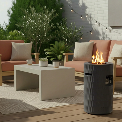 Cylindrical Propane Fire Pit