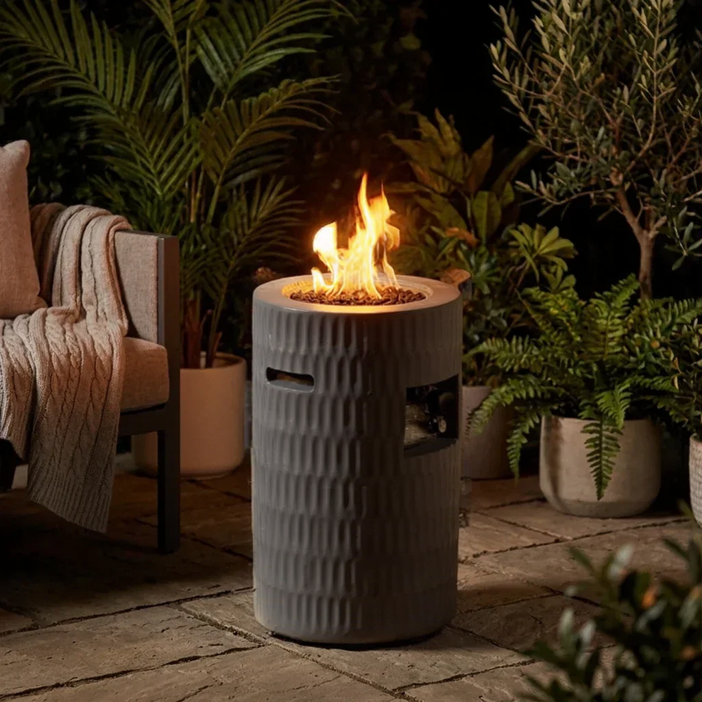 Cylindrical Propane Fire Pit