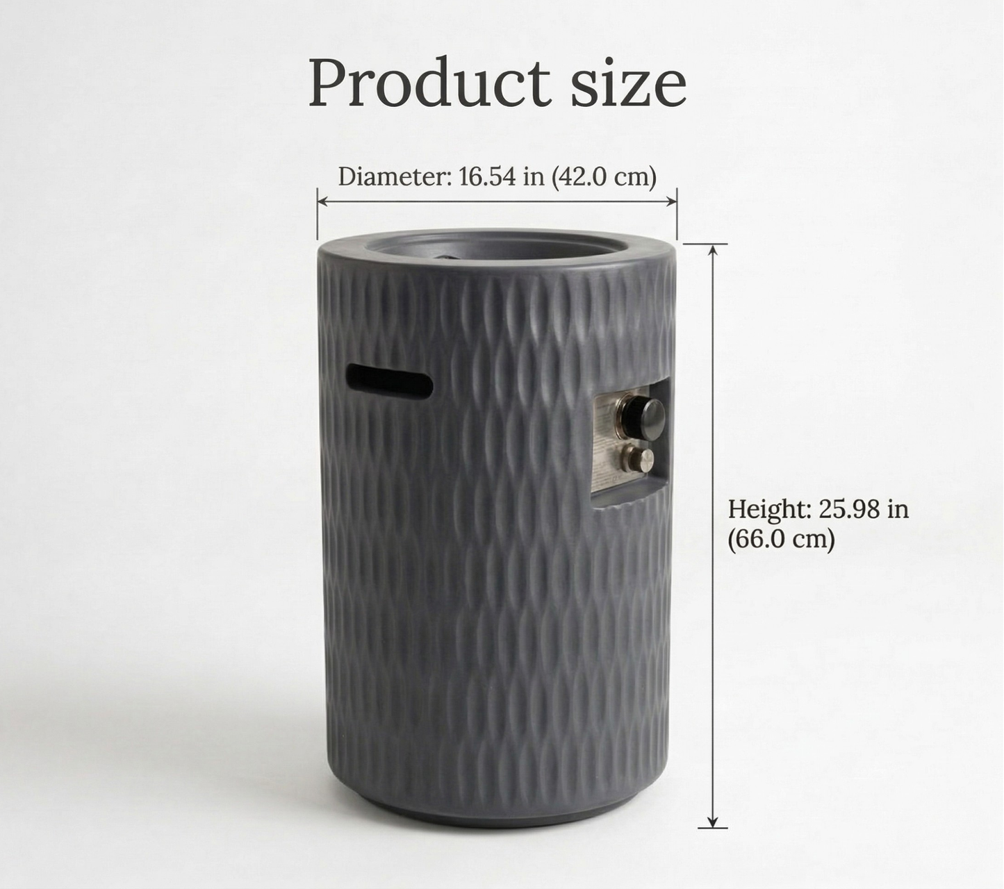Cylindrical Propane Fire Pit