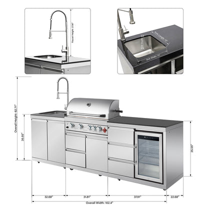 Propane Gas BBQ Grill 59500 BTU