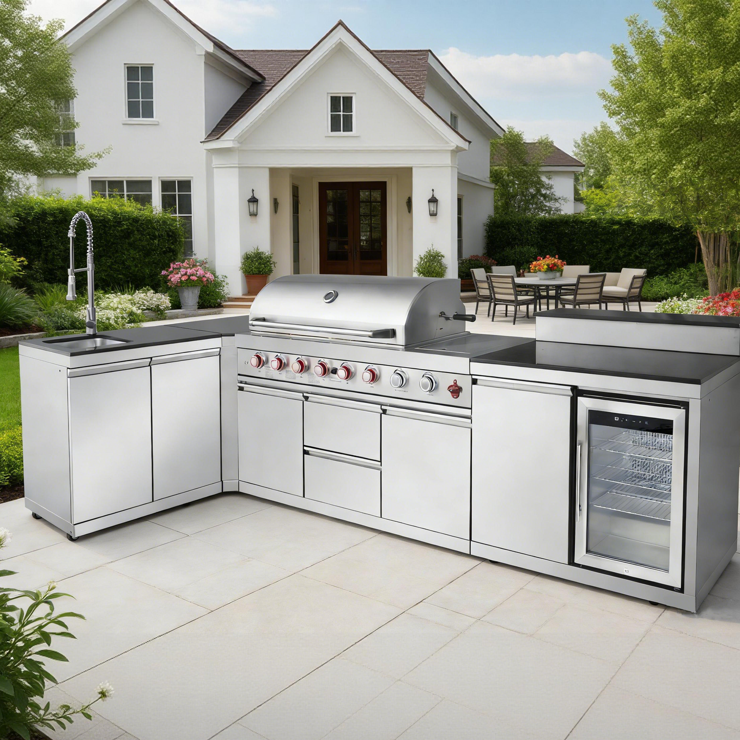 Propane Grill Outdoor Kitchen Island