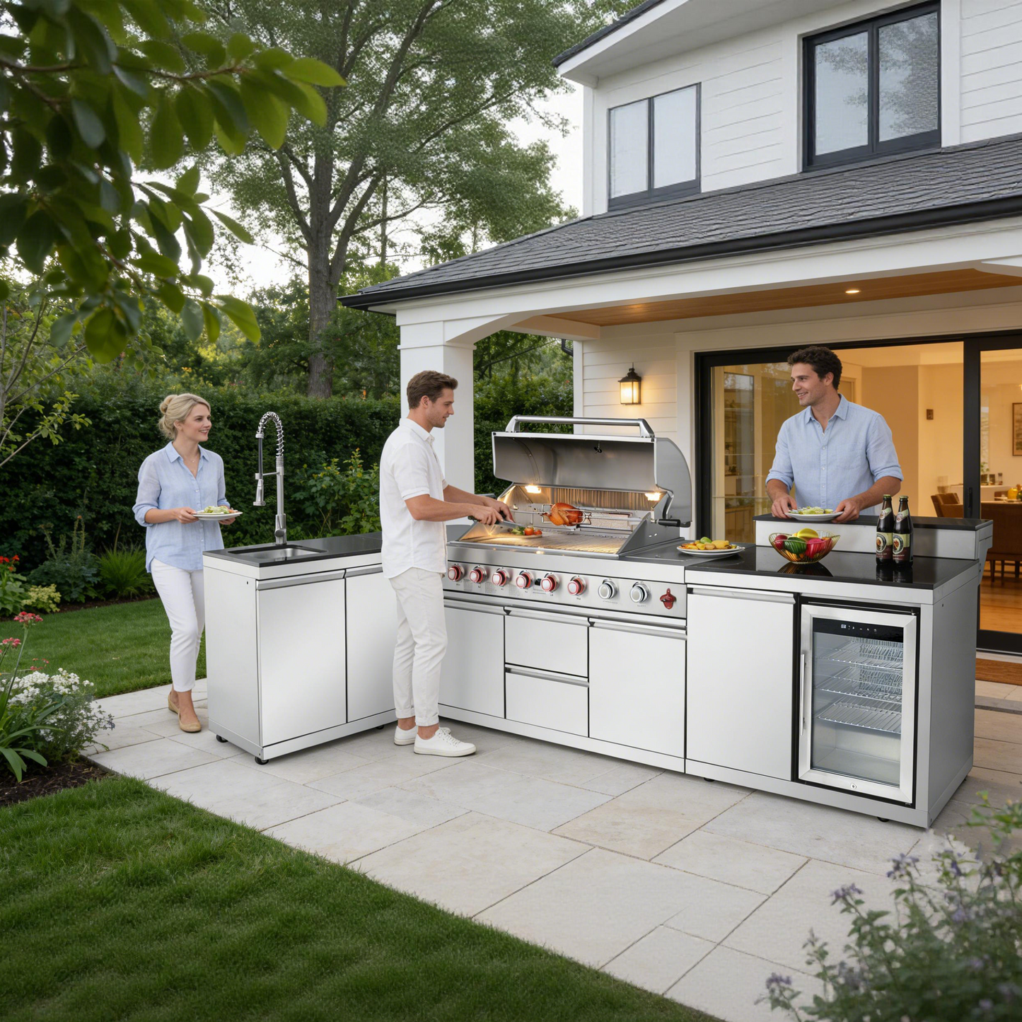 Propane Grill Outdoor Kitchen Island
