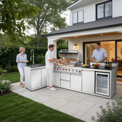 Propane Grill Outdoor Kitchen Island