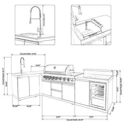 Propane Grill Outdoor Kitchen Island