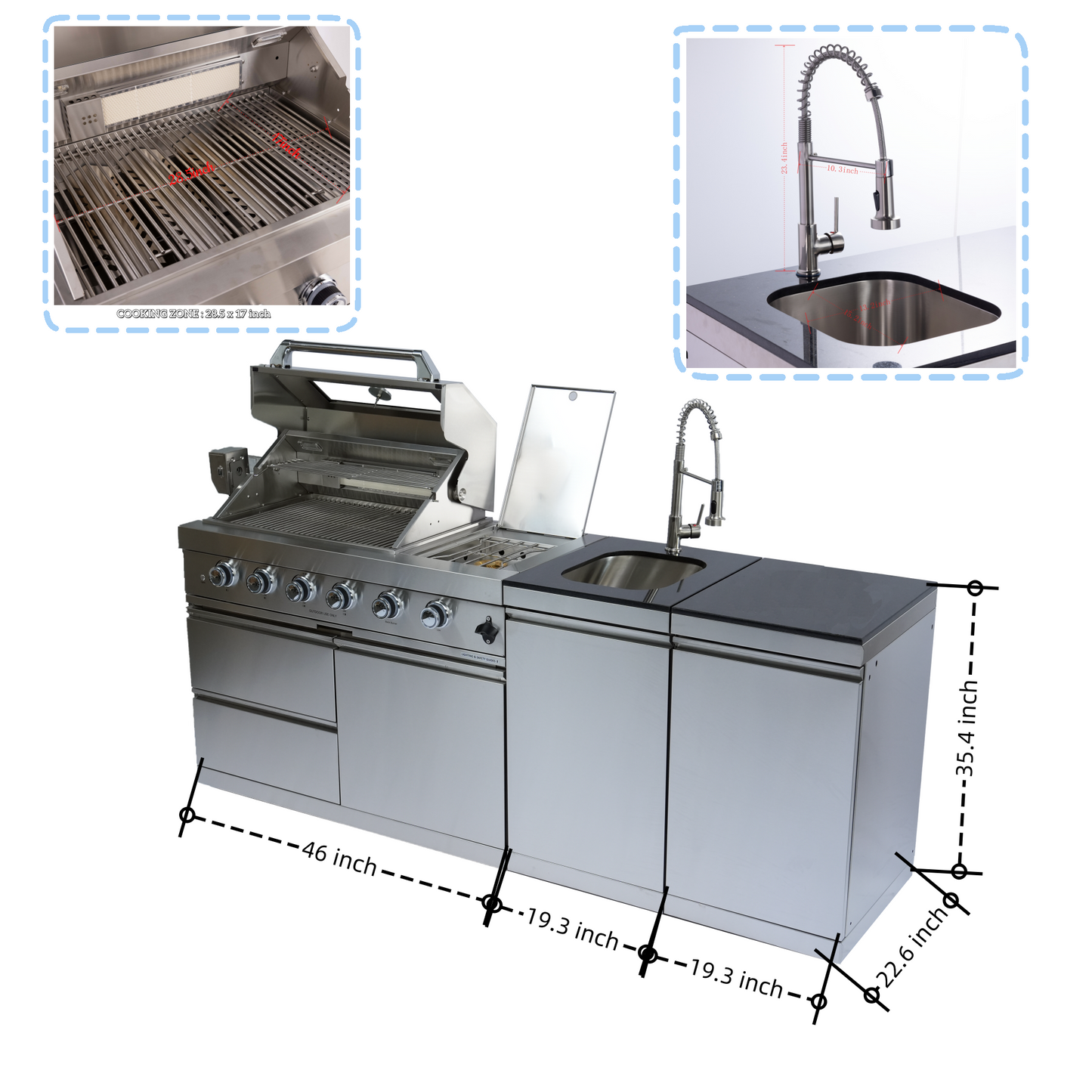 Stainless Steel Propane Barbecue Grill