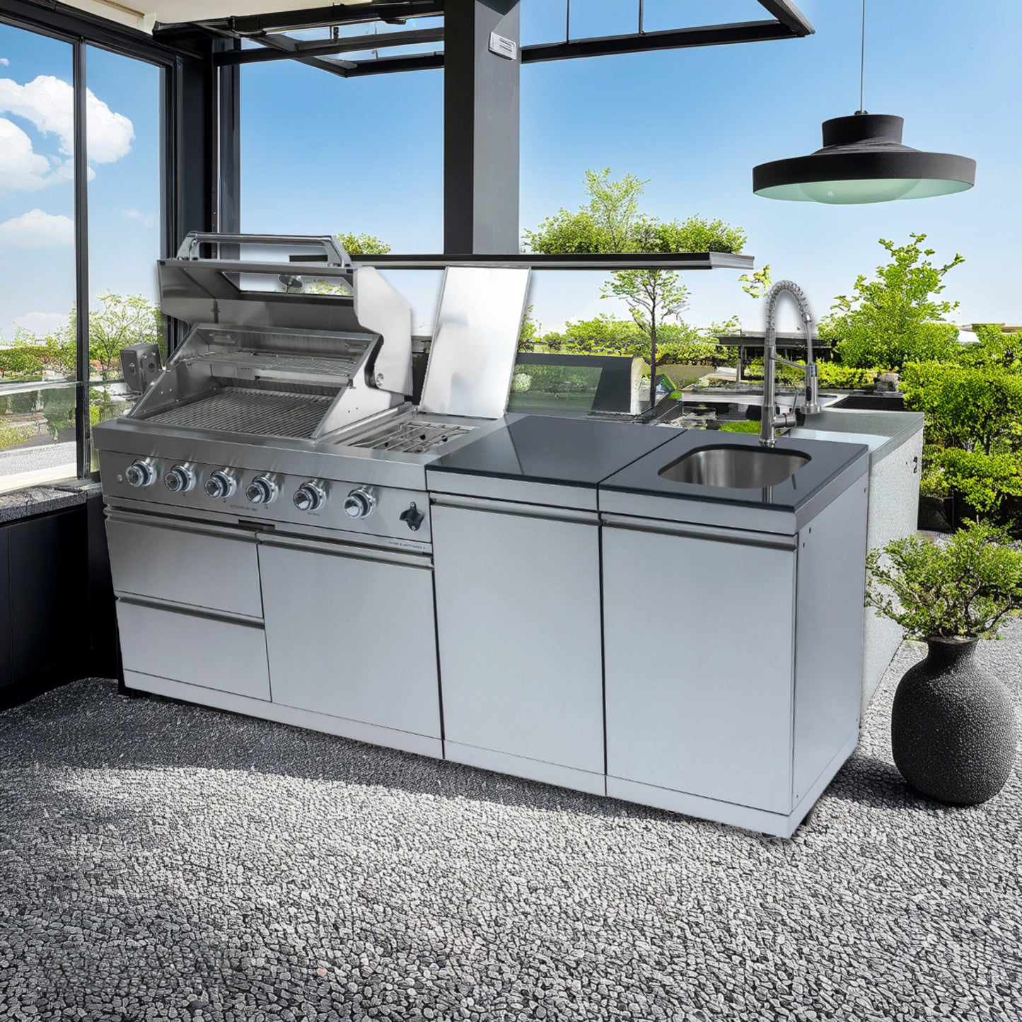 Stainless Steel Propane Barbecue Grill