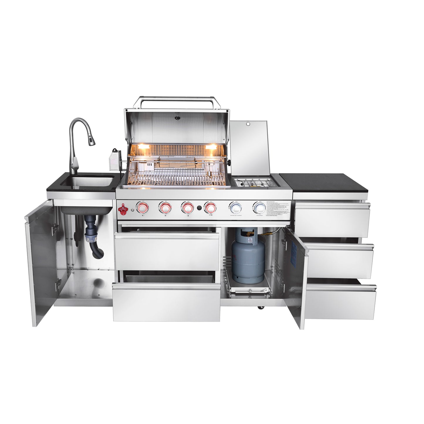 Stainless Steel Propane Gas BBQ Grill