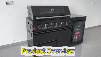 63" Deluxe Black Stainless Steel Gas Grill